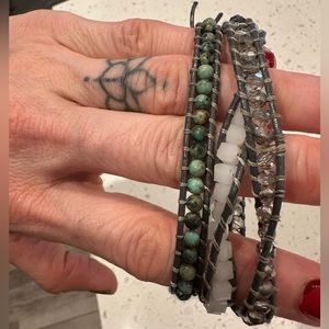 Victoria Emerson wrap beaded crystal boho bracelet